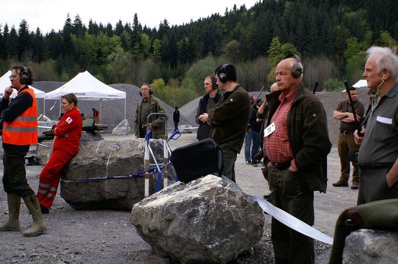 Kontrolní střelba vorarlberských lovců