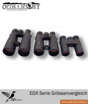 Jumelles DDoptics EDX 10x30 Fieldstar 7 Comparaison des tailles des jumelles EDX de DDoptics
