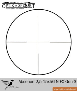Zielfernrohr DDoptics V6 2,5-15x56 NFX | MOA Verstellung 9 DDoptics 2,5-15x56 N-FX Zielfernrohr Gen 3