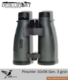 Prismáticos DDoptics Pirschler 10x56 verde Gen 3 detalle vertical