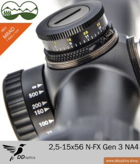 DDoptics ZF 2.5-15x56-N-FX 1 cm regulacja kliknięcia
