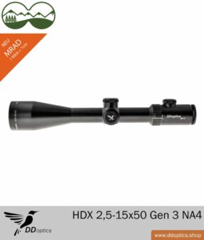 DDoptics ZF Nighteagle HDX 2,5-15x50 3. generace - nová muška 4 MRAD
