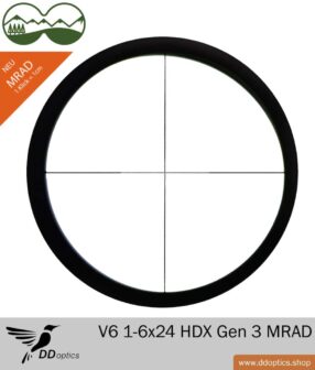 Puškohled DDoptics V6 1-6x24 se zaměřovačem