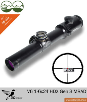 DDoptics V6 1-6x24 HDX Gen 3 Zielfernrohr iFiber
