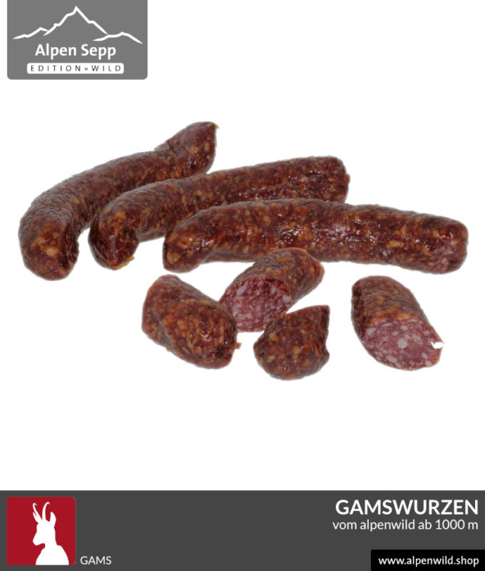 Idea estrella: Presentación del proyecto de caza alpina - productos locales de caza a 1000 m de altitud 2 Gamswurzen Salchicha alpina de venado