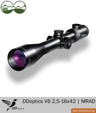 Parallaxe Fehler und Parallaxenausgleich - Zielfernrohr 6 DDoptics V6 2,5-16x42 Zielfernrohr