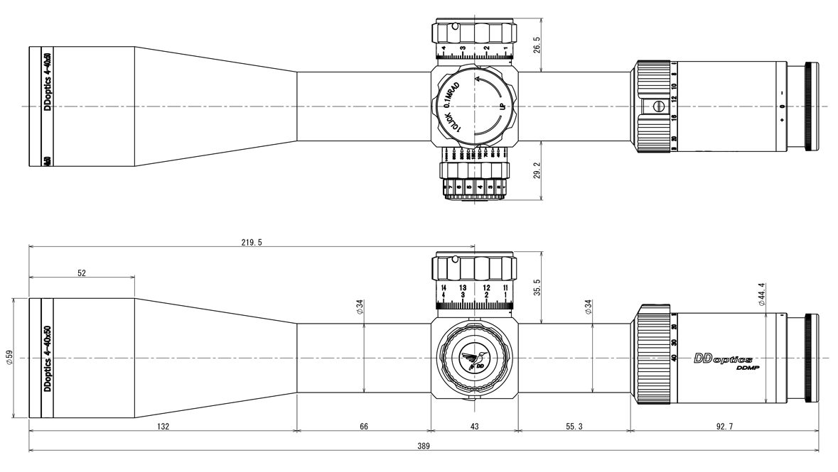 DDoptics Zielfernrohr V10 4-40x50 DDMP DDoptics Zielfernrohr V10 4-40x50 DDMP