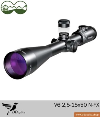 Parallax error and parallax compensation - Riflescope 18 DDoptics V6 2.5-15x50 N-FX riflescope
