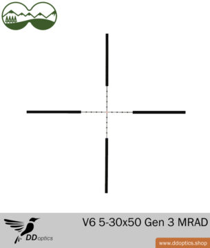 Visor DDoptics Nighteagle 5-30x50 Tactical | V6 | MilDot | Ajuste MRAD - Gen 3 10 Visor DDoptics V6 5-30x50 MRAD Retícula Gen 3