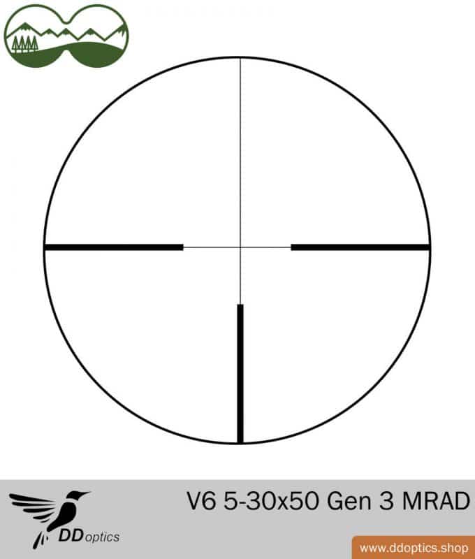 Visor 5-30x50 Nighteagle | V6 | A4N | Ajuste MRAD - Gen 3 - DDoptics