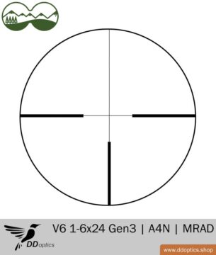Visor Nighteagle V6 1-6x24 Gen 3 de DDoptics | A4N | MRAD 7 Visor DDoptics Nighteagle V6 1-6x24 Gen3 | A4N | MRAD