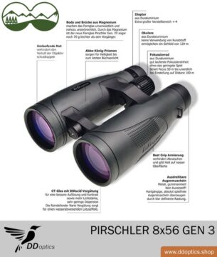 DDoptics Pirschler 8x56 Gen 3 | vert