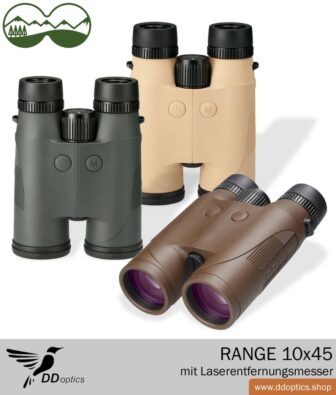 Ferngläser für Ornithologen - Vogelbeobachtung 25 Pirschler Range 10x45 Fernglas mit Entfernungsmesser