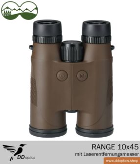 Pirschler Range 10x45 Fernglas | mit Laser Entfernungsmesser | Braun | DDoptics - Obrázek 2