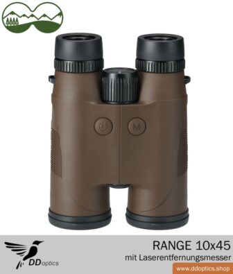 Ferngläser für Ornithologen - Vogelbeobachtung 18 Alternative Ansicht von Pirschler Range 10x45 Fernglas | mit Laser Entfernungsmesser | Braun | DDoptics