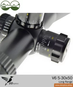 DDoptics Nighteagle 5-30x50 Lunette de visée tactique | V6 | Duplex | Réglage MOA - Gen 3 11 DDoptics Lunette de visée Nighteagle V6 5-30x50 Gen3 | Tactical | MOA | Duplex