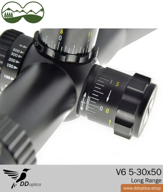 DDoptics Lunette de visée Nighteagle V6 5-30x50 Gen3 | Tactical | MOA | Duplex