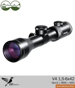 Puškohled DDoptics Nighteagle V4 1,5-6x42 Gen3 | MOA | A4N