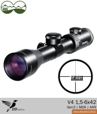Hunting & driven hunt riflescopes in the shop 5 DDoptics riflescope Nighteagle V4 iF 1.5-6x42 Gen3 | MOA | A4N