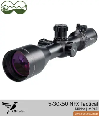 Parallaxe Fehler und Parallaxenausgleich - Zielfernrohr 16 Zielfernrohr Nighteagle 5-30x50 NFX | MilDot MRAD | DDoptics