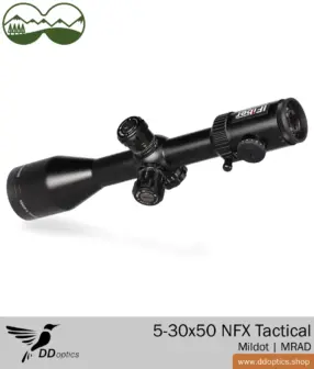 Taktyczna luneta celownicza DDoptics Nighteagle 5-30x50 NFX | MilDot | Regulacja MRAD 13 Luneta celownicza Nighteagle 5-30x50 NFX | MilDot MRAD | DDoptics