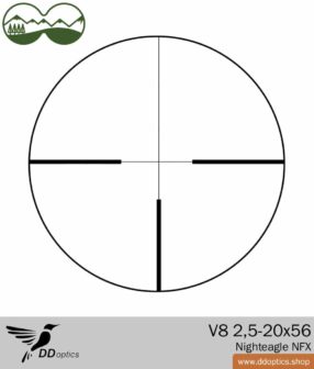 Puškohled Nighteagle V8 2,5-20x56 NFX | A4N | MRAD | DDoptics