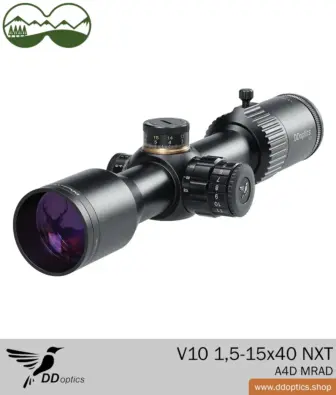 Zielfernrohr, DDoptics Fernglas, UNIC Carbonschaft | Optik Sport Shop Startseite 36 DDoptics Zielfernrohr V10 1,5-15x40 NXT MRAD | A4D