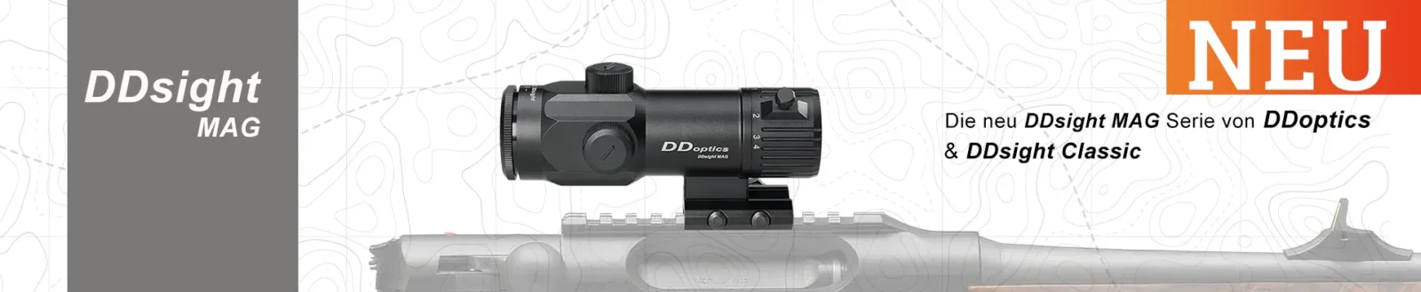 DDsight MAG 1-4x22 RedDot Visier von DDoptics | Réticule tactique | Réglage automatique du point lumineux IPoint 11 DDsight MAG 1-4x22 RedDot Visée DDoptics sur arme