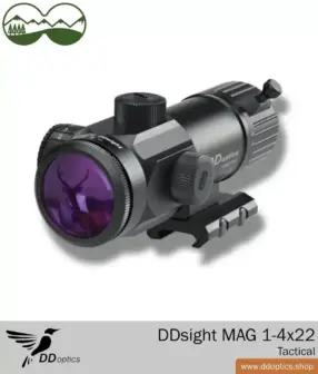 RedDot zaměřovač DDsight MAG 1-4x22 od DDoptics | Taktická muška | Manuální ovládání červeného bodu 2 DDoptics DDsight MAG 1-4x22 RedDot zaměřovač | taktický zaměřovač