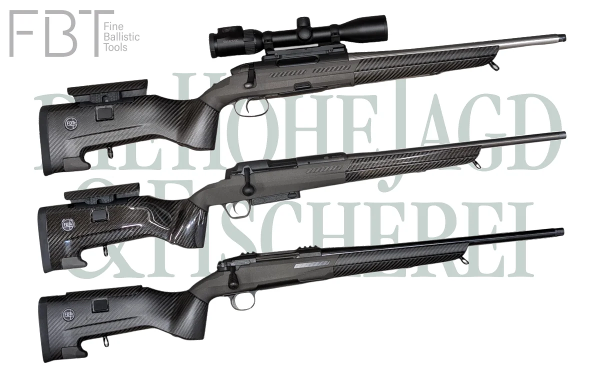 UNIC SuperErgo Carbonschaft | 4 Waffenmodelle - Mauser 25, Blaser R8 Professional, Steel Action, Steyr Arms SM12