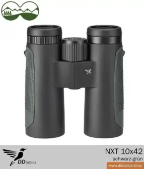 DDoptics NXT 10x42 Fernglas schwarz/grün oder schwarz/braun | Bestes Allround-Fernglas unter 500 € für Vogelbeobachtung, Jagd & Wandern 8 DDoptics NXT 10x42 Fernglas stehend schwarz-grün