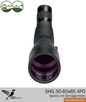 Telescopio DDoptics SHG 30-60x85 APO con visión angular | Telescopio de alta calidad para caza, observación de aves y de la naturaleza 8 Telescopio DDoptics SHG 30-60x85 APO de frente