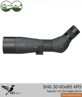 DDoptics Spektiv SHG 30-60x85 APO mit Schrägeinblick | Hochwertiges Spektiv für Jagd, Vogelbeobachtung & Naturbeobachtung 9 DDoptics Spektiv SHG 30-60x85 APO Seite