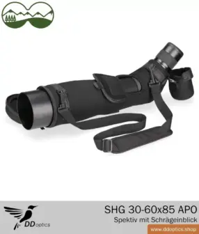 DDoptics Spektiv SHG 30-60x85 APO mit Schrägeinblick | Hochwertiges Spektiv für Jagd, Vogelbeobachtung & Naturbeobachtung 10 DDoptics Spektiv SHG 30-60x85 APO Schutzhülle