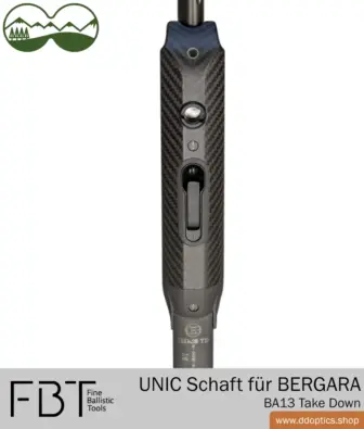 Lunette de visée, jumelles DDoptics, crosse en carbone UNIC | DDoptics Shop Accueil 41 UNIC tige carbone pour Bergara BA13 Take Down | Fine Ballistic Tools