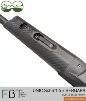UNIC Revolution Carbonschaft von FBT | für BERGARA BA13 Take Down Kipplaufwaffe 14 UNIC Carbonschaft für Bergara BA13 Take Down | Fine Ballistic Tools