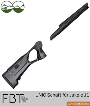 Culata de fibra de carbono UNIC de FBT | para pistola Jakele J1 3 Culata de Carbono UNIC Jakele J1 | Ultralight Hole Stock de Fine Ballistic Tools
